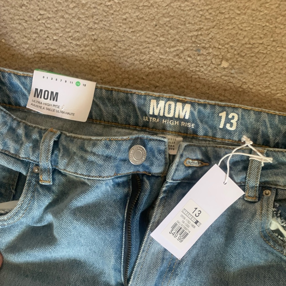 Ultra High Rise Denim Mom Jeans